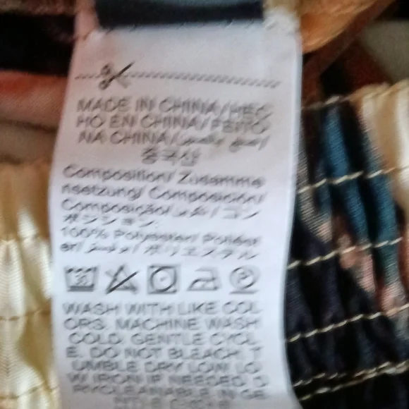 🦋 SHEIN A Line Abstract Print Midi Skirt Size 6 - Picture 8 of 9